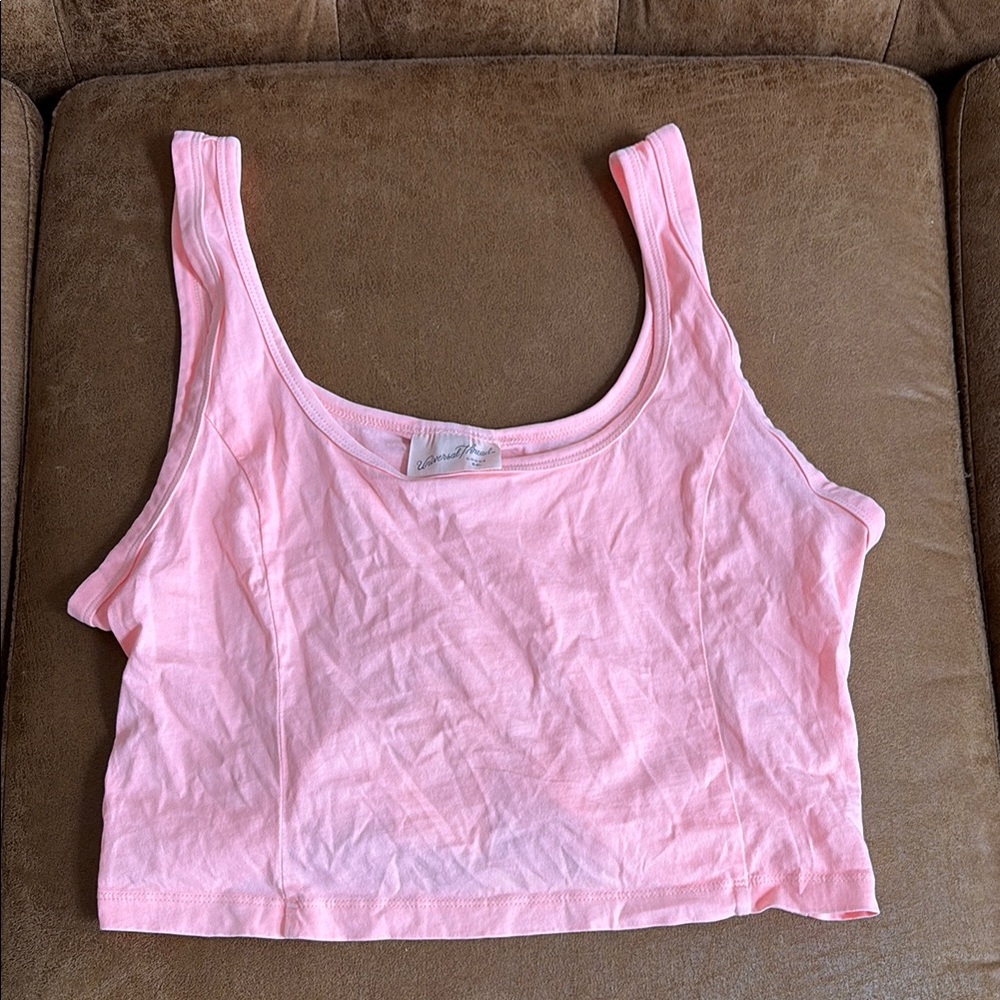Pink Sleeveless Crop Top